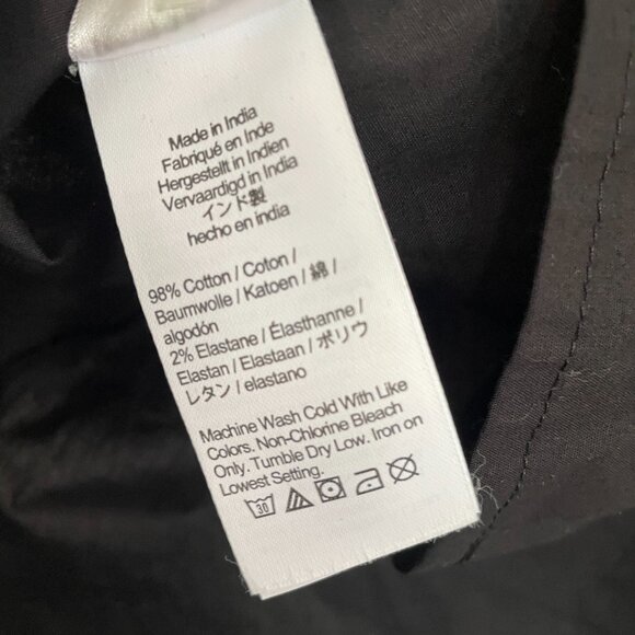 J.Crew V-back Puff-Sleeve Stretch Cotton Poplin Top | Black| Size 2 | NWOT - Picture 4 of 8